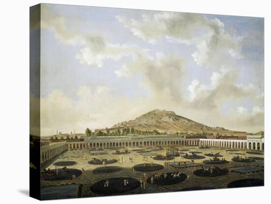 The Courtyard of Mining Company in Zacatecas in 1840, Mexico-Pellegrino Tibaldi-Stretched Canvas
