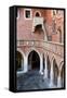 The Courtyard of the Collegium Maius of the Jagiellonski University in Krakow in Poland-wjarek-Framed Stretched Canvas