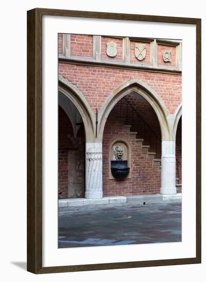 The Courtyard of the Collegium Maius of the Jagiellonski University in Krakow in Poland-wjarek-Framed Photographic Print