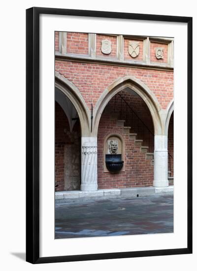 The Courtyard of the Collegium Maius of the Jagiellonski University in Krakow in Poland-wjarek-Framed Photographic Print