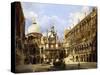 The Courtyard of the Doge's Palace, Venice, 1841-Federico Moja-Stretched Canvas