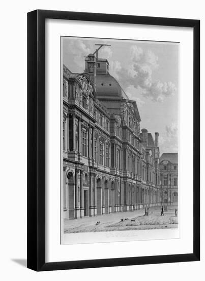 The Courtyard of the Louvre-Louis-Pierre Baltard-Framed Giclee Print