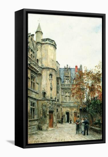 The Courtyard of the Museum of Cluny, circa 1878-80-Stanislas Victor Edouard Lepine-Framed Stretched Canvas