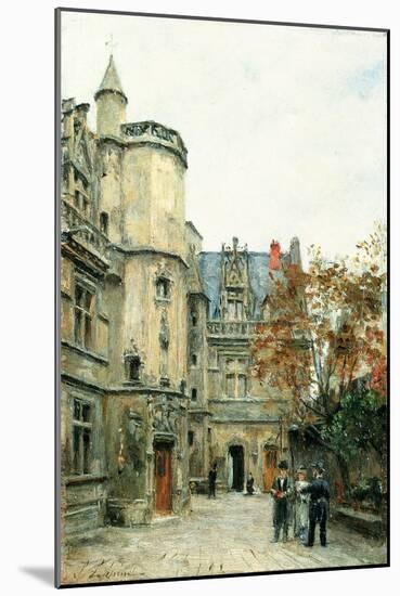 The Courtyard of the Museum of Cluny, circa 1878-80-Stanislas Victor Edouard Lepine-Mounted Giclee Print