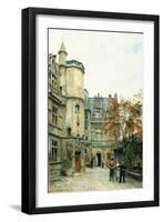 The Courtyard of the Museum of Cluny, circa 1878-80-Stanislas Victor Edouard Lepine-Framed Premium Giclee Print