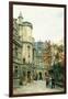 The Courtyard of the Museum of Cluny, circa 1878-80-Stanislas Victor Edouard Lepine-Framed Giclee Print