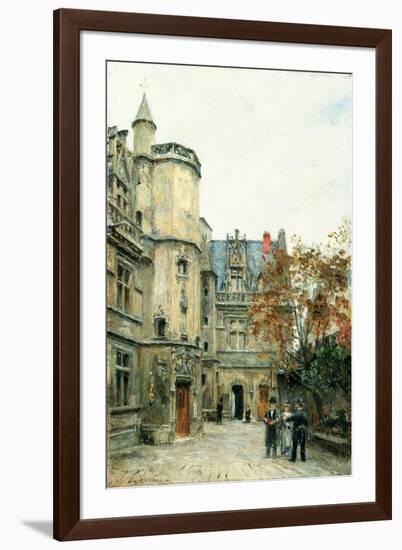 The Courtyard of the Museum of Cluny, circa 1878-80-Stanislas Victor Edouard Lepine-Framed Giclee Print