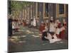 The Courtyard of the Orphanage in Amsterdam: Free Period in the Amsterdam Orphanage, 1881-1882 (Oil-Max Liebermann-Mounted Giclee Print