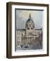 The Courtyard of the Sorbonne, Mid 19th Century (Colour Engraving)-Emile Rouergue-Framed Giclee Print