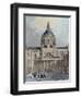 The Courtyard of the Sorbonne, Mid 19th Century (Colour Engraving)-Emile Rouergue-Framed Giclee Print