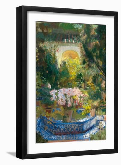 The Courtyard of the Sorolla House, 1917-Joaquín Sorolla y Bastida-Framed Premium Giclee Print