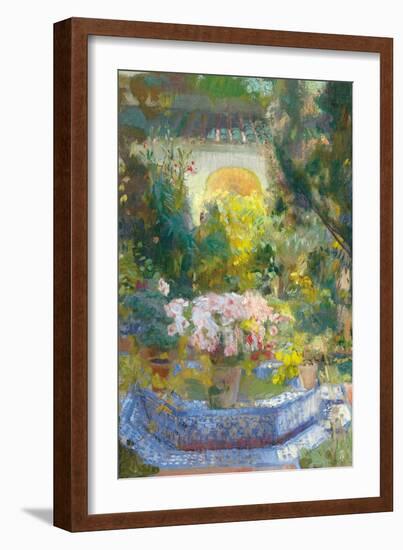 The Courtyard of the Sorolla House-Joaquín Sorolla y Bastida-Framed Giclee Print