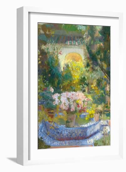 The Courtyard of the Sorolla House-Joaquín Sorolla y Bastida-Framed Giclee Print