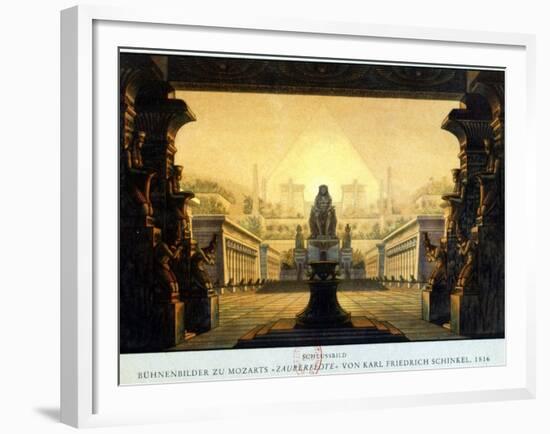 The Courtyard of the Temple of Isis and Osiris Where Sarastro Was High Priest, C1816-Karl Friedrich Schinkel-Framed Giclee Print