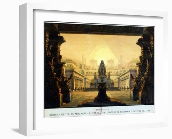 The Courtyard of the Temple of Isis and Osiris Where Sarastro Was High Priest, C1816-Karl Friedrich Schinkel-Framed Giclee Print