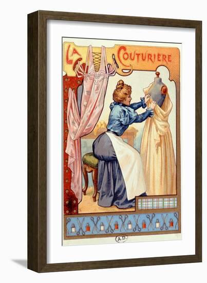 The Couturier, 1899-null-Framed Premium Giclee Print