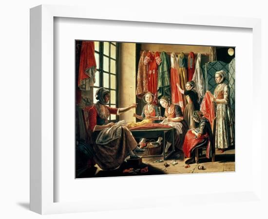 The Couturier's Workshop, Arles, 1760-Antoine Raspal-Framed Giclee Print