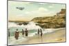 The Cove with Old Biplane, La Jolla, California-null-Mounted Art Print