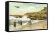 The Cove with Old Biplane, La Jolla, California-null-Framed Stretched Canvas