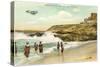 The Cove with Old Biplane, La Jolla, California-null-Stretched Canvas