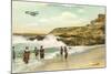 The Cove with Old Biplane, La Jolla, California-null-Mounted Art Print