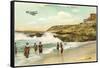 The Cove with Old Biplane, La Jolla, California-null-Framed Stretched Canvas