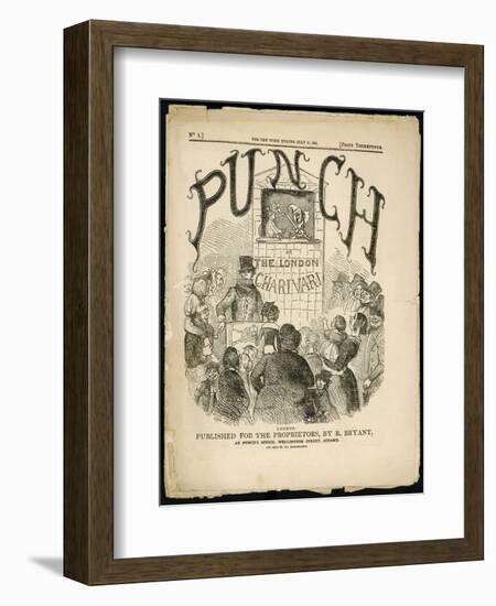 The Cover of the First Issue of Punch or the London Charivari-null-Framed Art Print