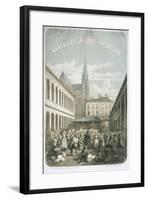 The Covered Market in Nantes, Ca 1850-Jules Voirin-Framed Giclee Print