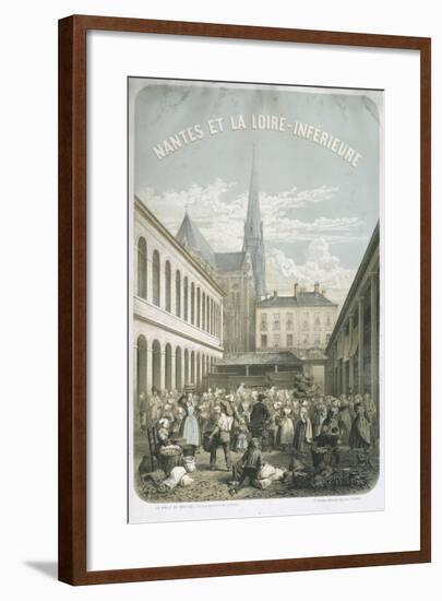 The Covered Market in Nantes, Ca 1850-Jules Voirin-Framed Giclee Print