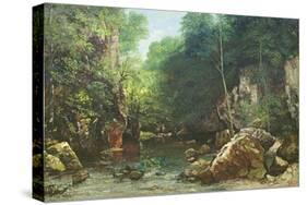 The Covered Stream, or the Dark Stream, 1865-Gustave Courbet-Stretched Canvas