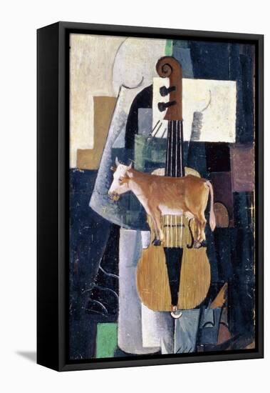 The Cow and the Violin-Kasimir Malevich-Framed Stretched Canvas