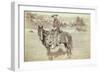 The Cow Boy-John C.H. Grabill-Framed Art Print