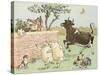 The Cow Jumped Over the Moon-Randolph Caldecott-Stretched Canvas