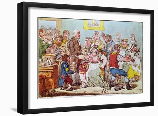 The Cow Pock or the Wonderful Effects of the New Inoculation, Published by H.Humphrey, 1809-James Gillray-Framed Giclee Print