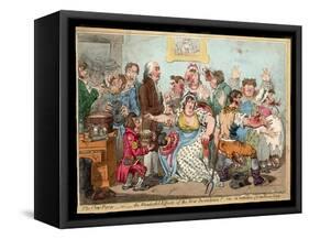 The "Cow Pock" or the Wonderful Effects of the New Inoculation, Satire on Jenner's Treatment-James Gillray-Framed Stretched Canvas
