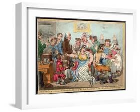 The "Cow Pock" or the Wonderful Effects of the New Inoculation, Satire on Jenner's Treatment-James Gillray-Framed Photographic Print