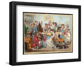 The "Cow Pock" or the Wonderful Effects of the New Inoculation, Satire on Jenner's Treatment-James Gillray-Framed Photographic Print