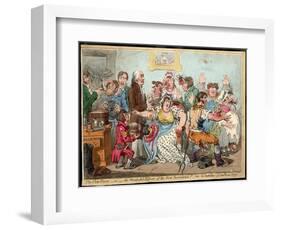 The "Cow Pock" or the Wonderful Effects of the New Inoculation, Satire on Jenner's Treatment-James Gillray-Framed Photographic Print