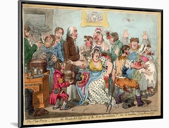 The "Cow Pock" or the Wonderful Effects of the New Inoculation, Satire on Jenner's Treatment-James Gillray-Mounted Photographic Print