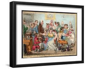 The "Cow Pock" or the Wonderful Effects of the New Inoculation, Satire on Jenner's Treatment-James Gillray-Framed Premium Photographic Print