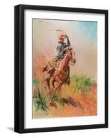 The Cow Puncher, Sucker Rod. Albert Ozborn,-Terence Cuneo-Framed Giclee Print