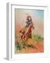 The Cow Puncher, Sucker Rod. Albert Ozborn,-Terence Cuneo-Framed Giclee Print