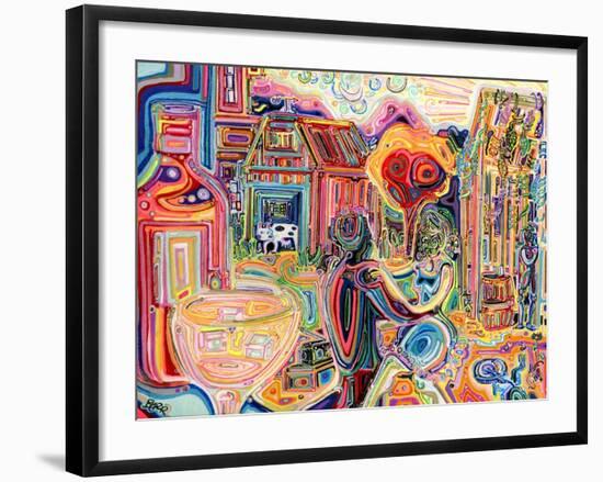 The Cow Sees Everything-Josh Byer-Framed Giclee Print