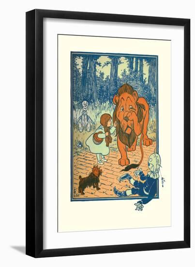 The Cowardly Lion-William W. Denslow-Framed Art Print