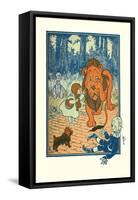 The Cowardly Lion-William W. Denslow-Framed Stretched Canvas