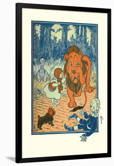 The Cowardly Lion-William W. Denslow-Framed Art Print