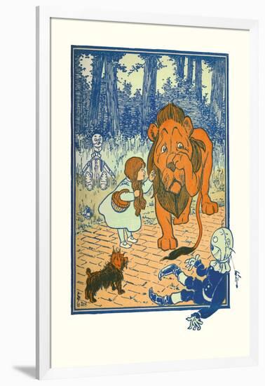 The Cowardly Lion-William W. Denslow-Framed Art Print