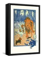 The Cowardly Lion-William W. Denslow-Framed Stretched Canvas