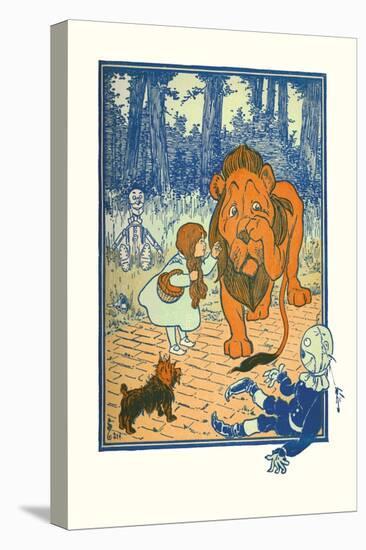 The Cowardly Lion-William W. Denslow-Stretched Canvas