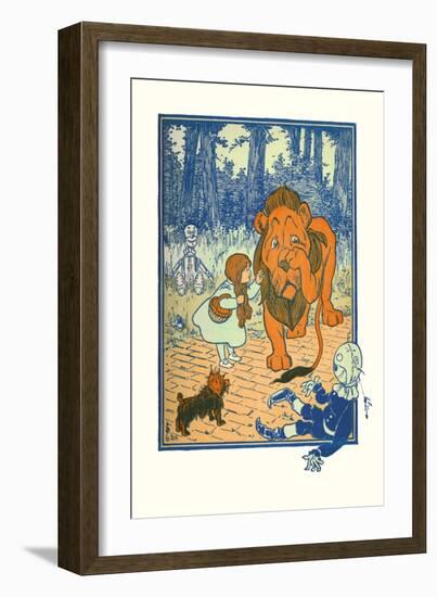 The Cowardly Lion-William W. Denslow-Framed Art Print